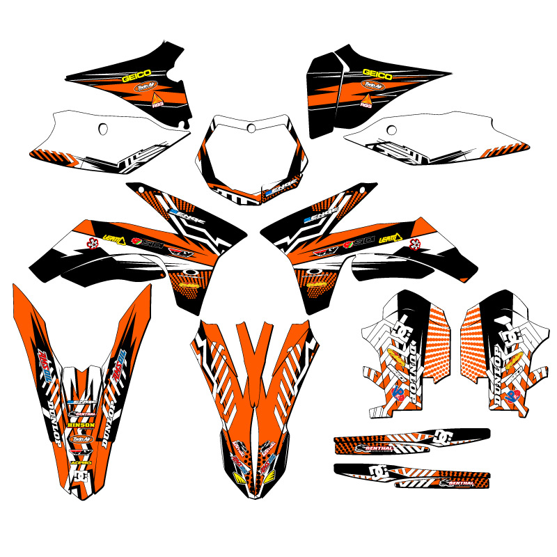 2011-2012 SX MAYHEM Orange Senge Graphics Kit Compatible with KTM - Picture 5 of 10