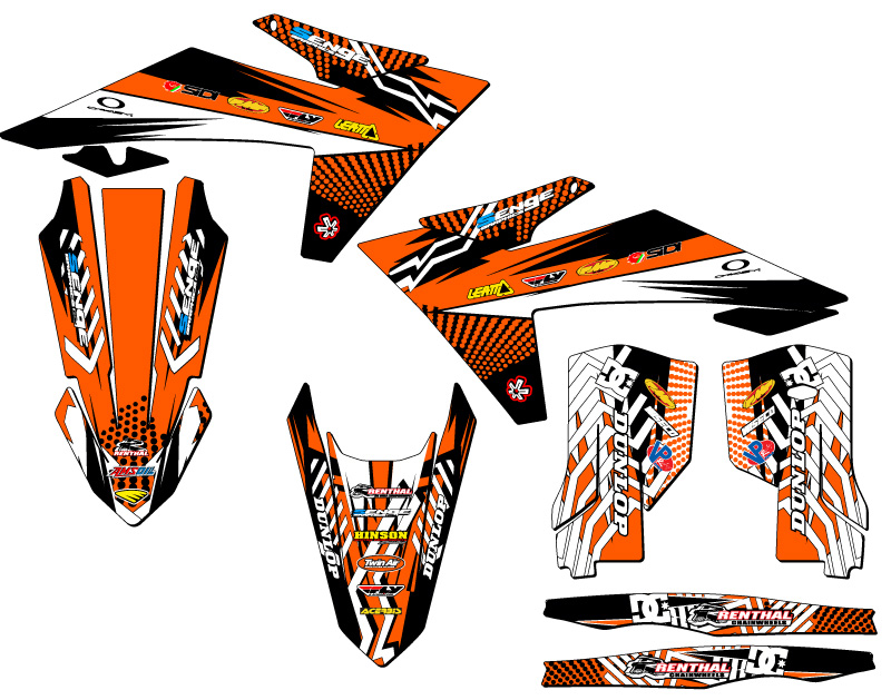 Kit de gráficos SX MAYHEM Orange Senge 2023-2024 compatible con KTM - Imagen 2 de 10