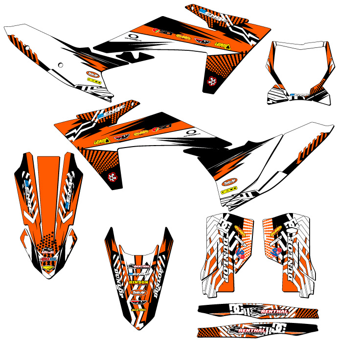 Kit de gráficos SX MAYHEM Orange Senge 2023-2024 compatible con KTM - Imagen 5 de 10
