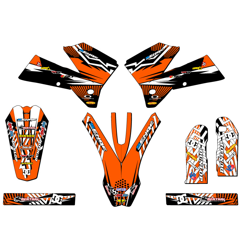 2006-2007 XC MAYHEM Orange Senge Graphics Kit Compatible with KTM - Picture 2 of 10
