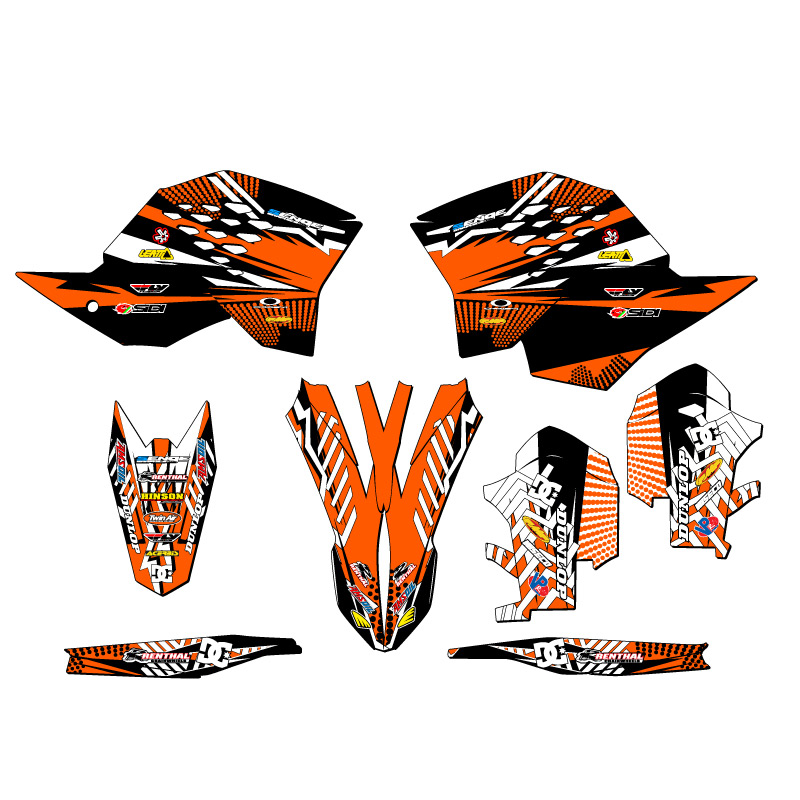 2008-2011 EXC MAYHEM Orange Senge Graphics Kit Compatible with KTM - Bild 2 von 10