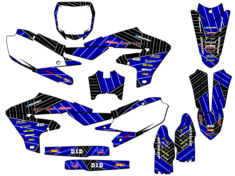 YZ 250 F 2019-2023 SERIE CARRERA 4 TIEMPOS Blue Senge kit de gráficos compatible con - Imagen 5 de 10