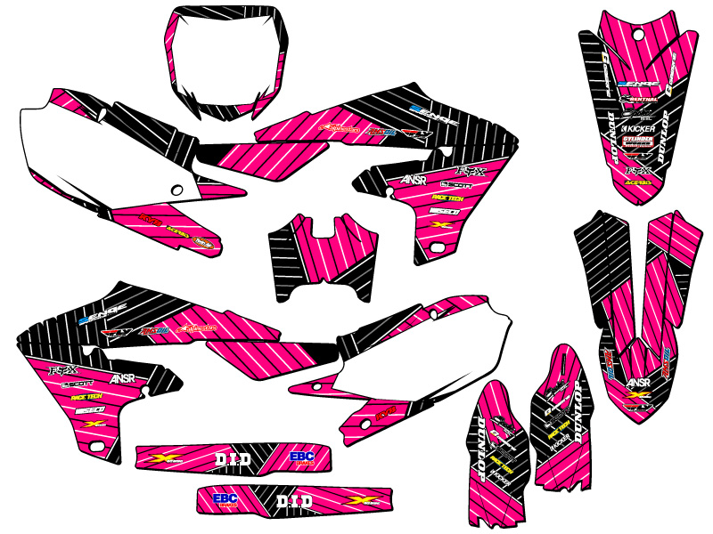 2019-2023 YZ 250 F 4-STROKE RACE SERIES Pink Senge Graphics Kit Compatible with - Picture 5 of 10