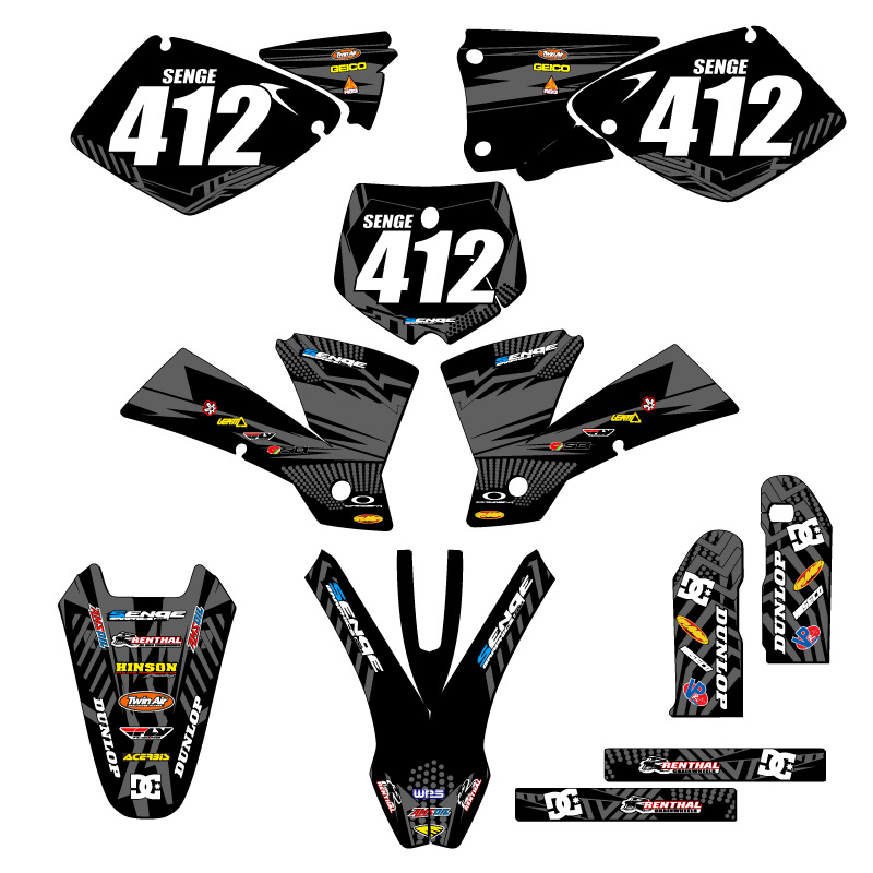 2003 MXC MAYHEM Black Senge Graphics Kit Compatible with KTM - Picture 8 of 10