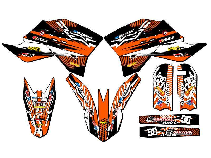 2009-2015 SX 65 MAYHEM Orange Senge Graphics Kit Compatible with KTM - Picture 2 of 10