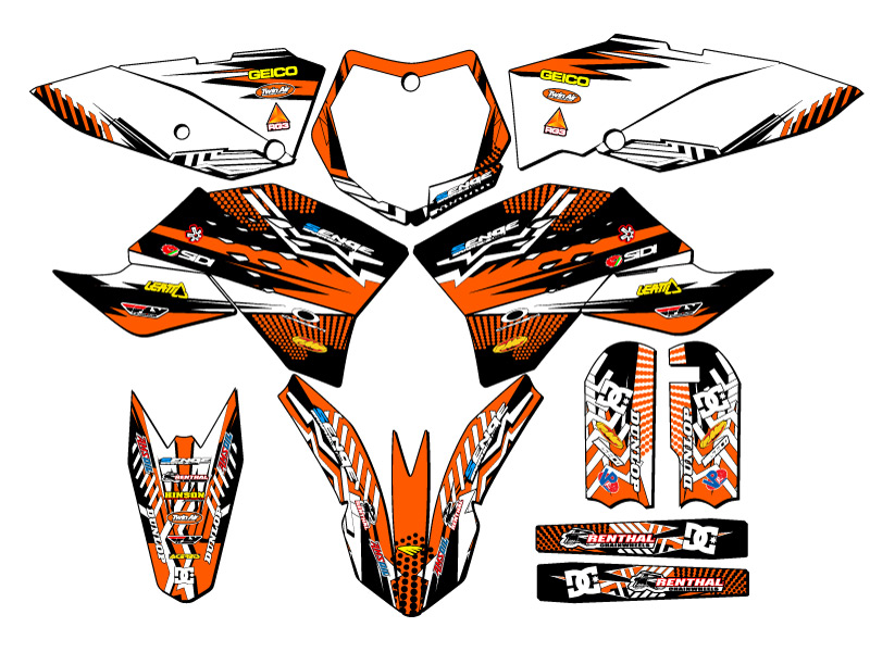 2009-2015 SX 65 MAYHEM Orange Senge Graphics Kit Compatible with KTM - Picture 5 of 10