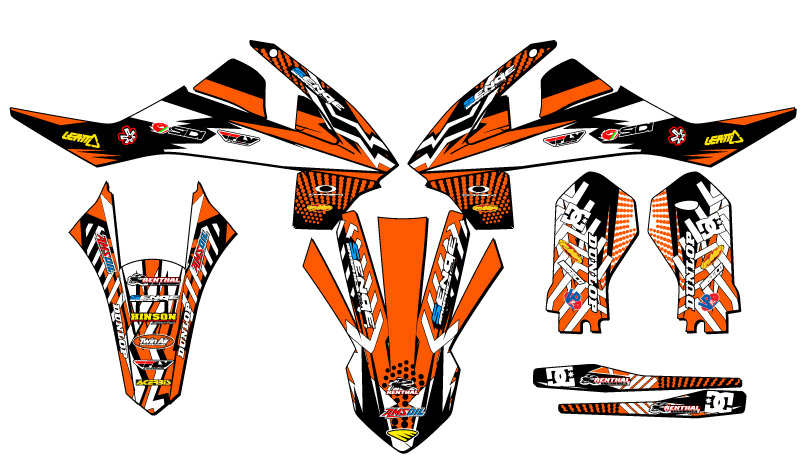 2019-2023 SX 65 MAYHEM Orange Senge Graphics Kit Compatible with KTM - Picture 2 of 10