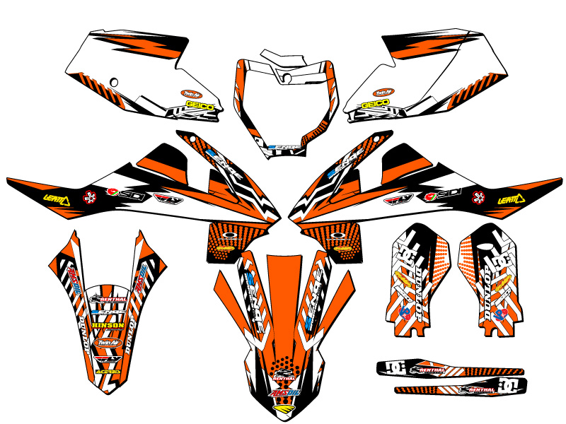 2019-2023 SX 65 MAYHEM Orange Senge Graphics Kit Compatible with KTM - Picture 5 of 10