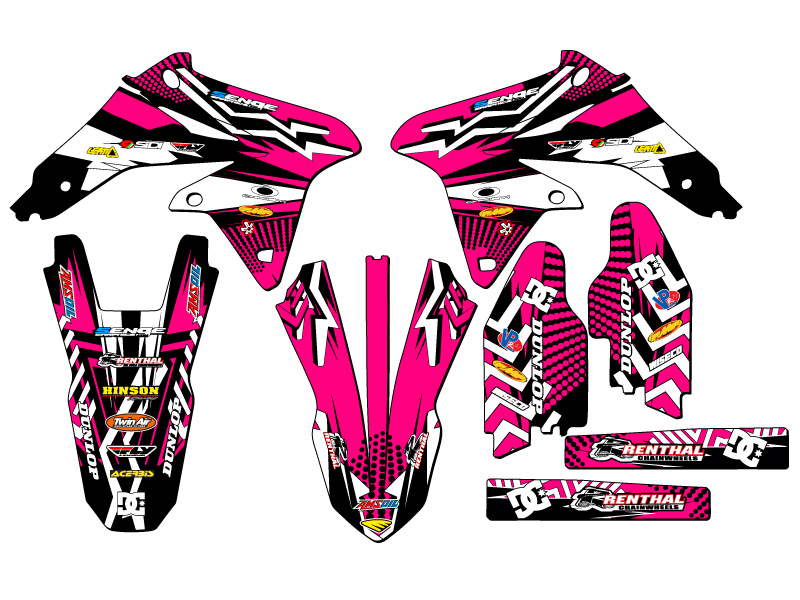 2008-2017 RMZ 450 MAYHEM Pink Senge Graphics Kit Compatible with Suzuki - Picture 8 of 10