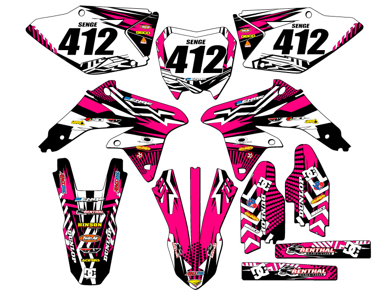 2008-2017 RMZ 450 MAYHEM Pink Senge Graphics Kit Compatible with Suzuki - Picture 5 of 10