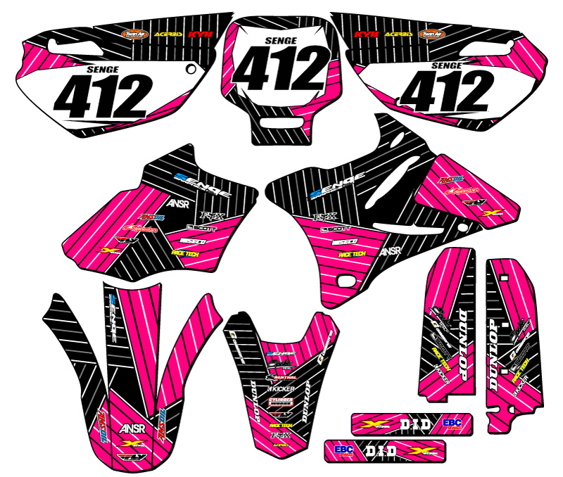 Kit de gráficos YZ 85 RACE SERIES 2002-2014 rosa Senge compatible con Yamaha - Imagen 8 de 10