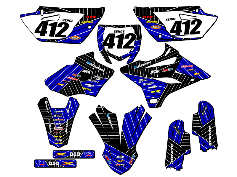 2019-2021 YZ 85 RACE SERIES Blue Senge Graphics Kit Compatible with Yamaha - Picture 8 of 10
