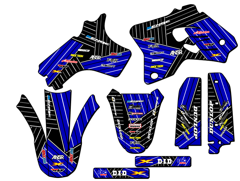 1993-2001 YZ 80 RACE SERIE Blue Senge kit de gráficos compatible con Yamaha - Imagen 2 de 10