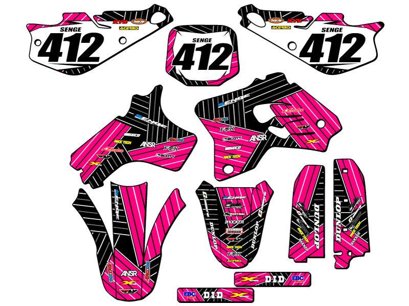 Kit de gráficos YZ 80 RACE SERIES 1993-2001 Pink Senge compatible con Yamaha - Imagen 8 de 10