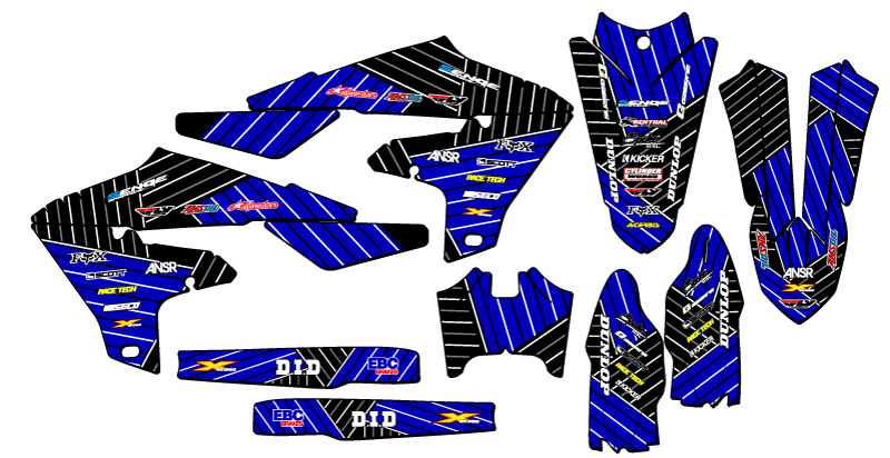 2019-2023 WR 450 F RACE SERIES Blue Senge Graphics Kit Compatible with Yamaha - Picture 2 of 10