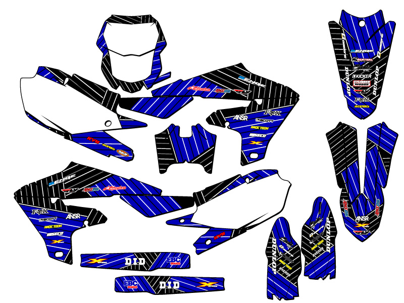 2019-2023 WR 450 F RACE SERIES Blue Senge Graphics Kit Compatible with Yamaha - Picture 5 of 10