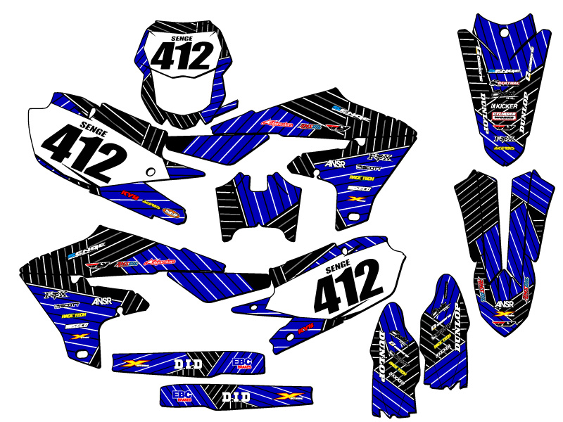 2019-2023 WR 450 F RACE SERIES Blue Senge Graphics Kit Compatible with Yamaha - Picture 8 of 10
