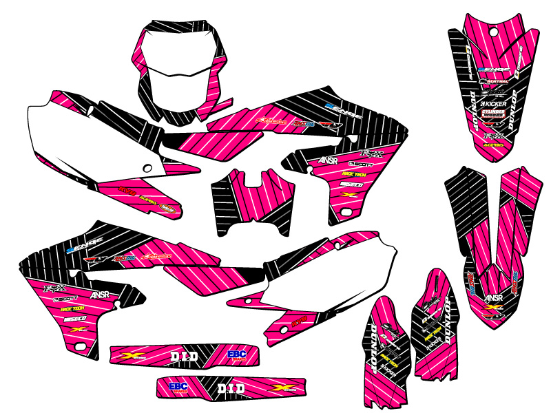 2020-2024 WR 250 F RACE SERIES Pink Senge Graphics Kit Compatible with Yamaha - Picture 5 of 10