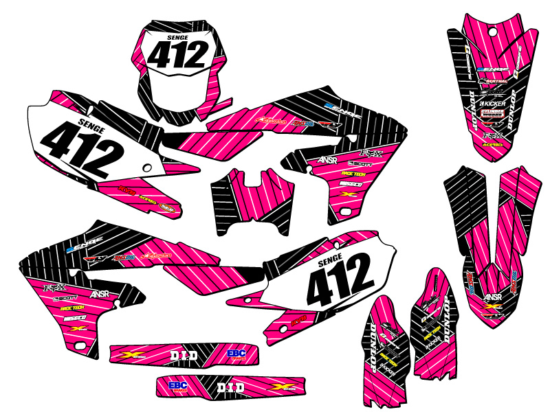 2020-2024 WR 250 F RACE SERIES Pink Senge Graphics Kit Compatible with Yamaha - Picture 8 of 10
