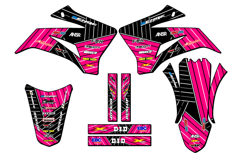 2008-2022 TTR 125 RACE SERIES Pink Senge Graphics Kit Compatible with Yamaha