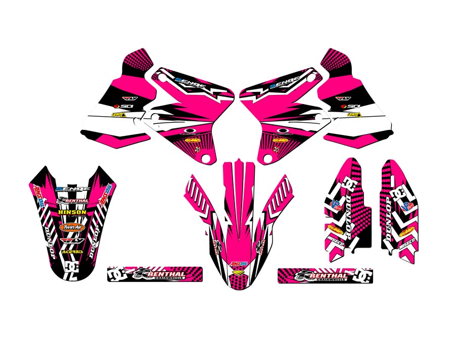 2005-2023 DRZ 400 SM MAYHEM Pink Senge Graphics Kit Compatible with Suzuki - Picture 5 of 10