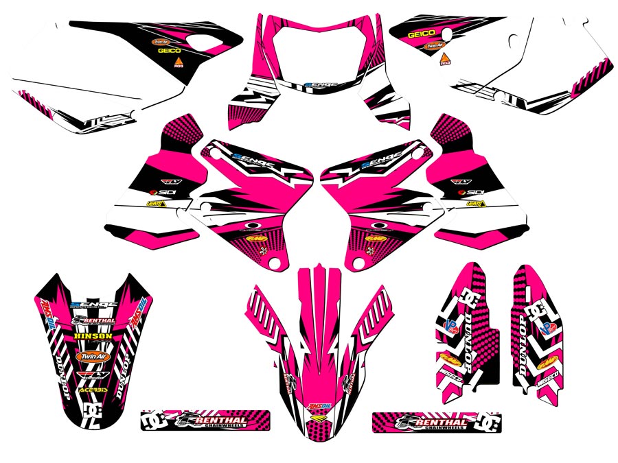 2005-2023 DRZ 400 SM MAYHEM Pink Senge Graphics Kit Compatible with Suzuki - Picture 8 of 10
