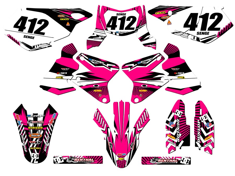 2005-2023 DRZ 400 SM MAYHEM Pink Senge Graphics Kit Compatible with Suzuki - Picture 2 of 10