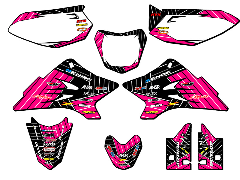 Kit de gráficos Senge Pink Senge 2006-2022 TTR 50 RACE compatible con Yamaha - Imagen 5 de 10
