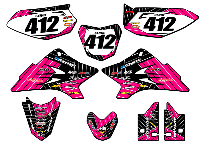 Kit de gráficos Senge Pink Senge 2006-2022 TTR 50 RACE compatible con Yamaha - Imagen 8 de 10