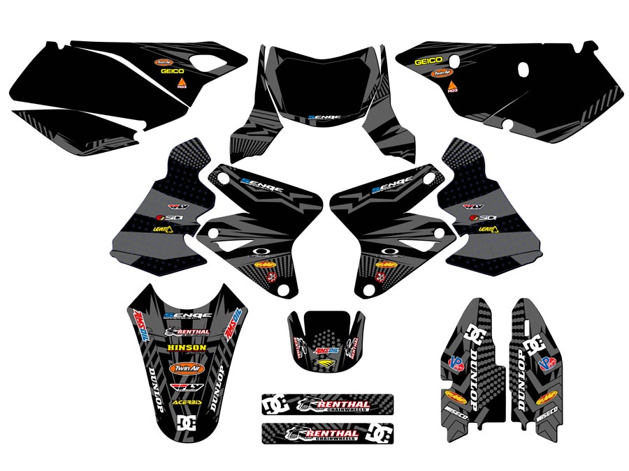 2005-2023 DRZ 400 MAYHEM Black Senge Graphics Kit Compatible with Suzuki - Picture 5 of 10