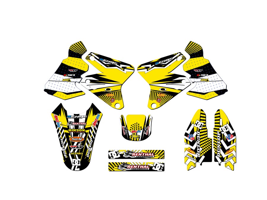 2005-2023 DRZ 400 MAYHEM Yellow Senge Graphics Kit Compatible with Suzuki - Picture 2 of 10