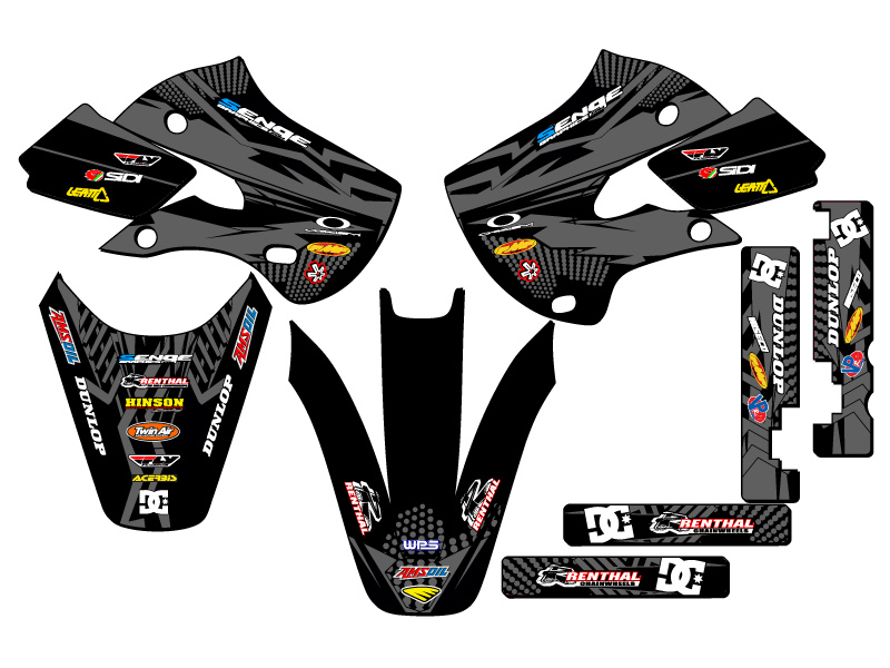 2000-2009 DRZ 110 MAYHEM Black Senge Graphics Kit Compatible with Suzuki - Picture 5 of 10