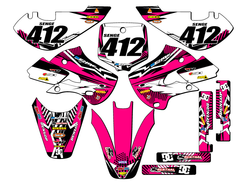 2000-2009 DRZ 110 MAYHEM Pink Senge Graphics Kit Compatible with Suzuki - Picture 8 of 10