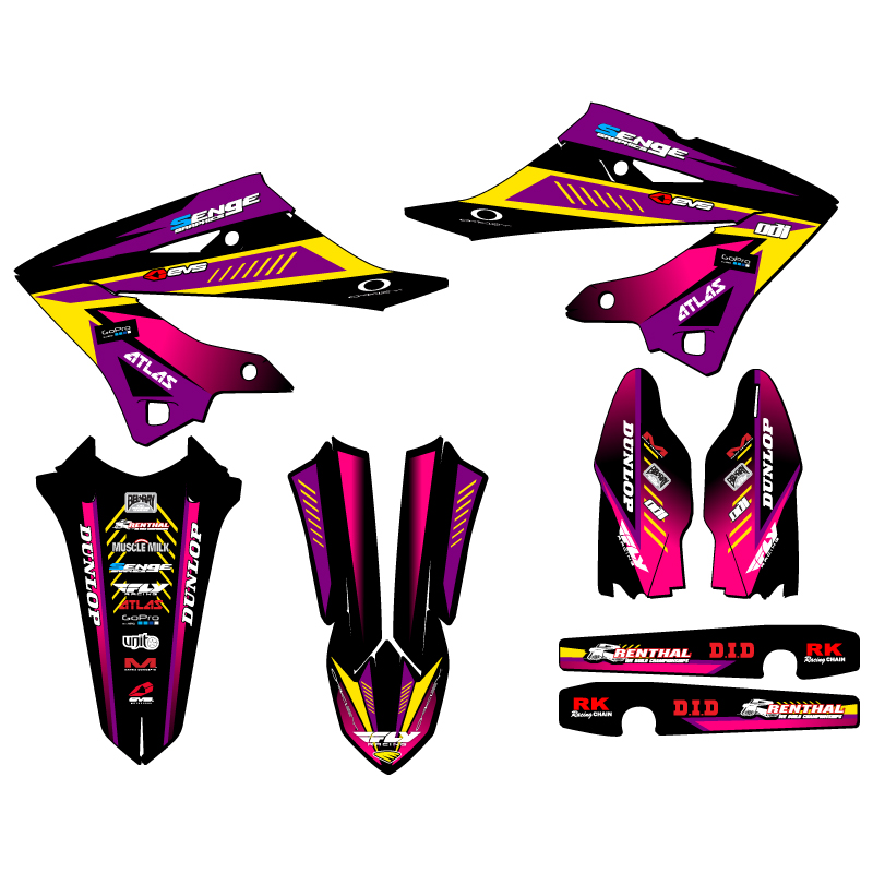 2022-2025 YZ 125 SURGE Purple Senge Graphics Kit Compatible with Yamaha - Picture 2 of 10