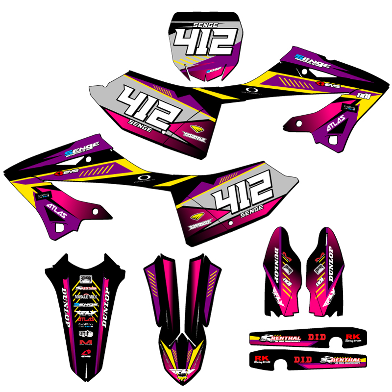 2022-2025 YZ 125 SURGE Purple Senge Graphics Kit Compatible with Yamaha - Picture 8 of 10