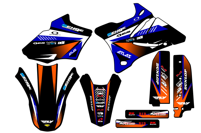 2002-2014 YZ 85 SURGE Blue Senge kit de gráficos compatible con Yamaha - Imagen 2 de 10