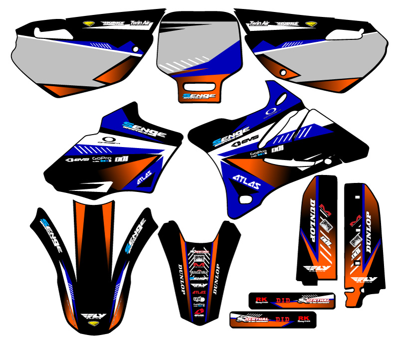 2002-2014 YZ 85 SURGE Blue Senge kit de gráficos compatible con Yamaha - Imagen 5 de 10