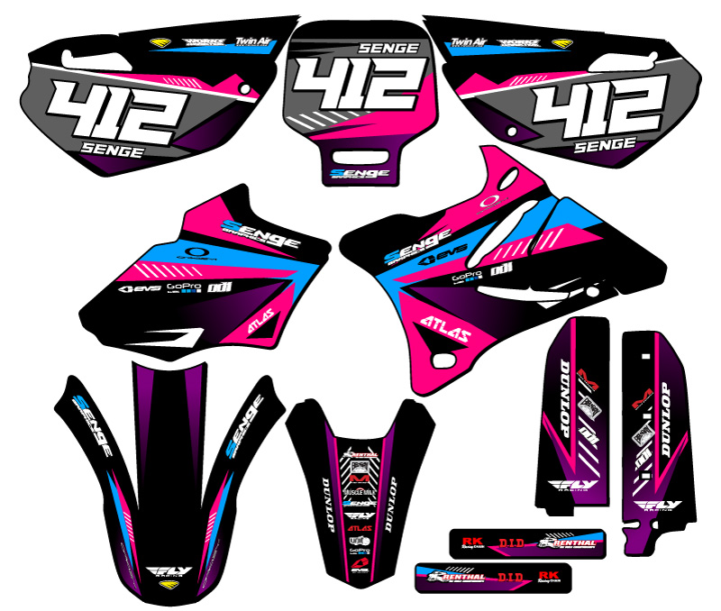 2002-2014 YZ 85 SURGE Pink Senge Graphics Kit Compatible with Yamaha - Picture 8 of 10