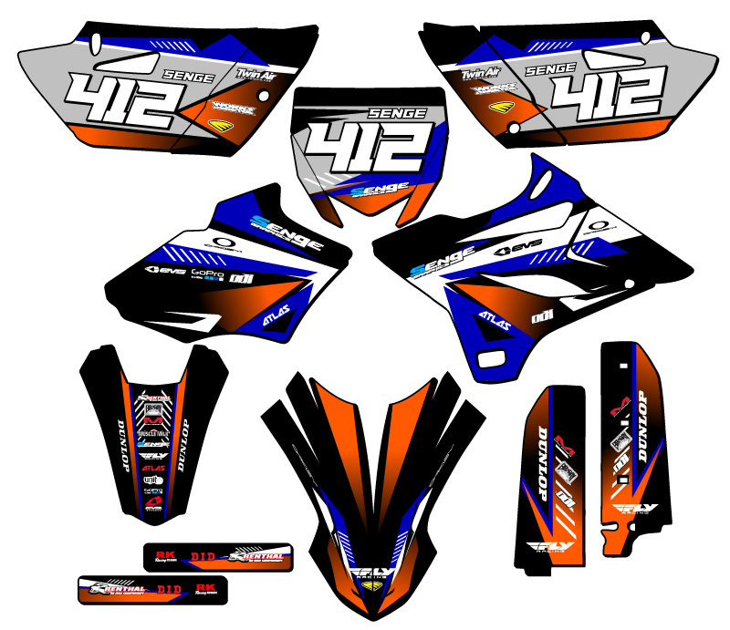 2015-2018 YZ 85 SURGE Blue Senge Graphics Kit Compatible with Yamaha - Picture 8 of 10