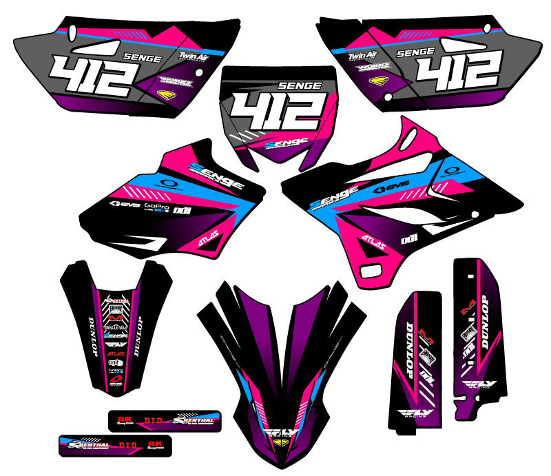 2015-2018 YZ 85 SURGE Pink Senge Graphics Kit Compatible with Yamaha - Picture 8 of 10