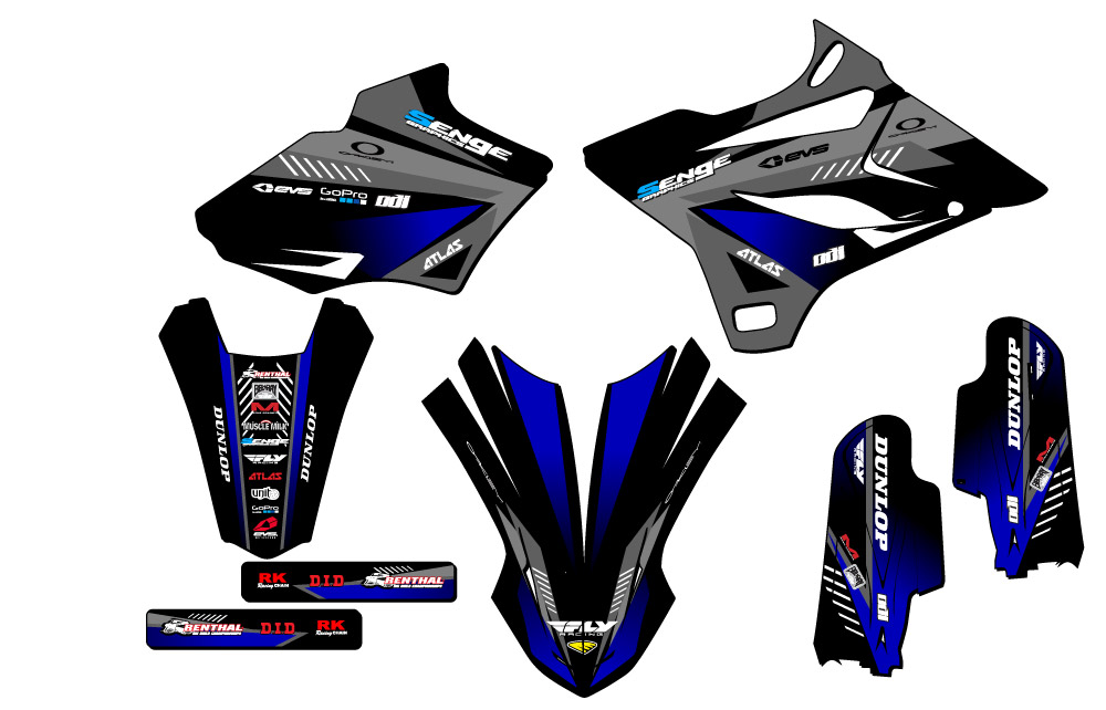 Kit de gráficos Senge 2019-2021 YZ 85 SURGE Black compatible con Yamaha - Imagen 2 de 10