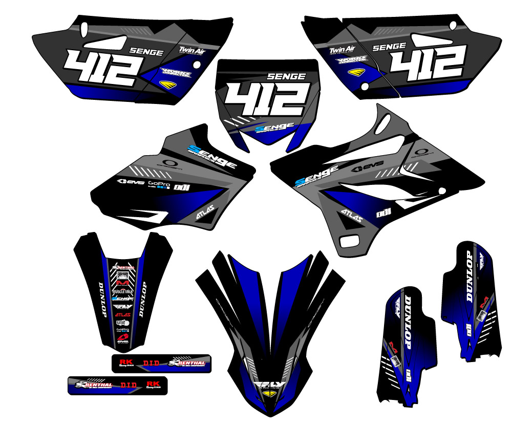 Kit de gráficos Senge 2019-2021 YZ 85 SURGE Black compatible con Yamaha - Imagen 8 de 10