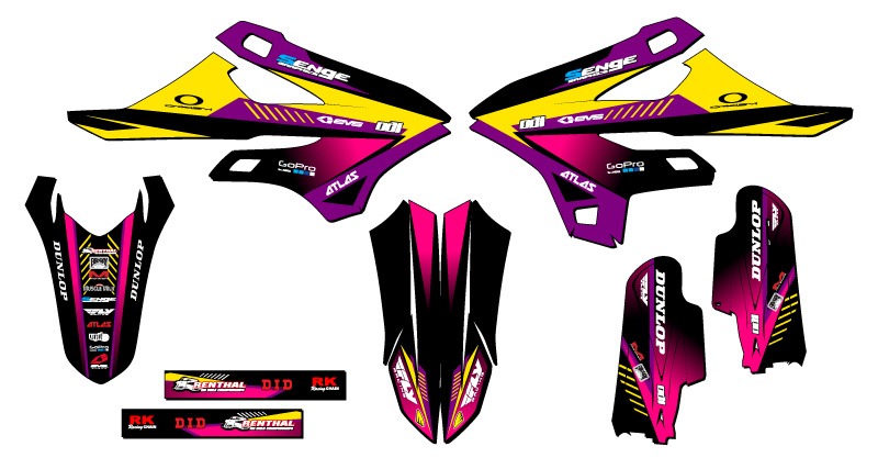 2022-2023 YZ 85 SURGE Purple Senge Graphics Kit Compatible with Yamaha - Picture 2 of 10