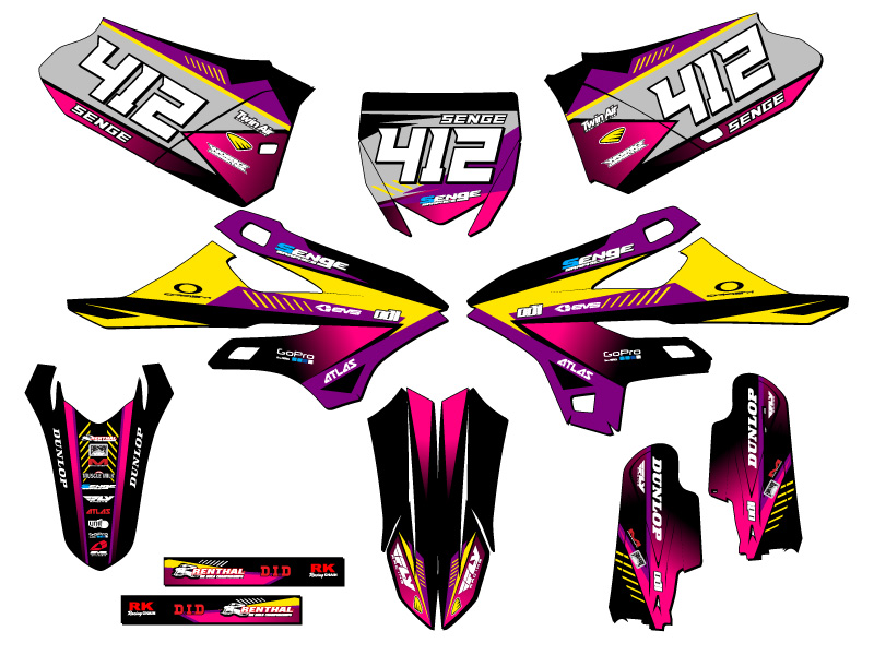 2022-2023 YZ 85 SURGE Purple Senge Graphics Kit Compatible with Yamaha - Picture 8 of 10
