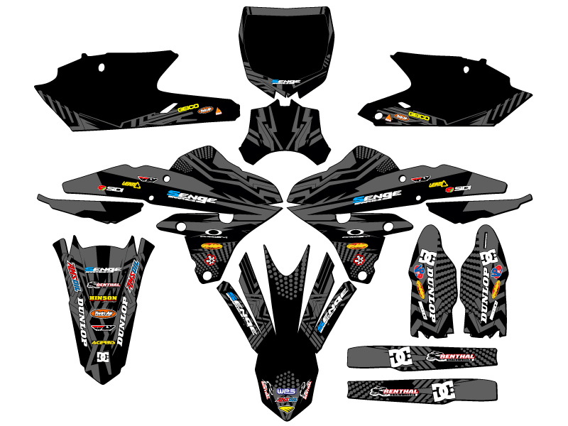 2014-2017 fits CYCRA POWERFLOW YZ 450 F MAYHEM Black Senge Graphics Kit - Bild 5 von 10