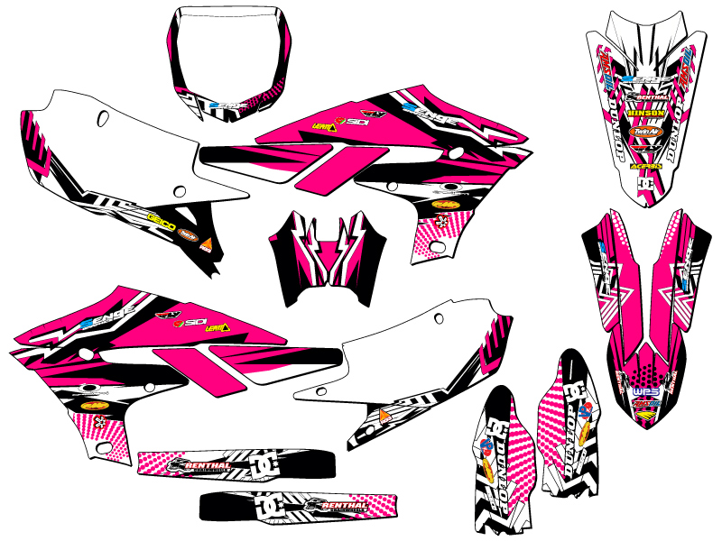 2018-2022 fits CYCRA POWERFLOW YZ 450 F MAYHEM Pink Senge Graphics Kit - Picture 5 of 10