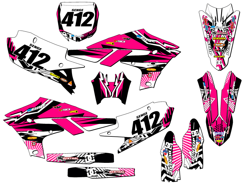 2018-2022 fits CYCRA POWERFLOW YZ 450 F MAYHEM Pink Senge Graphics Kit - Picture 8 of 10