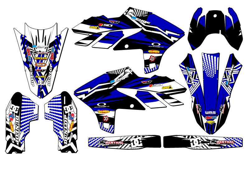 2023-2025 YZ 450 F MAYHEM Blue Senge Graphics Kit Compatible with Yamaha - Bild 2 von 10