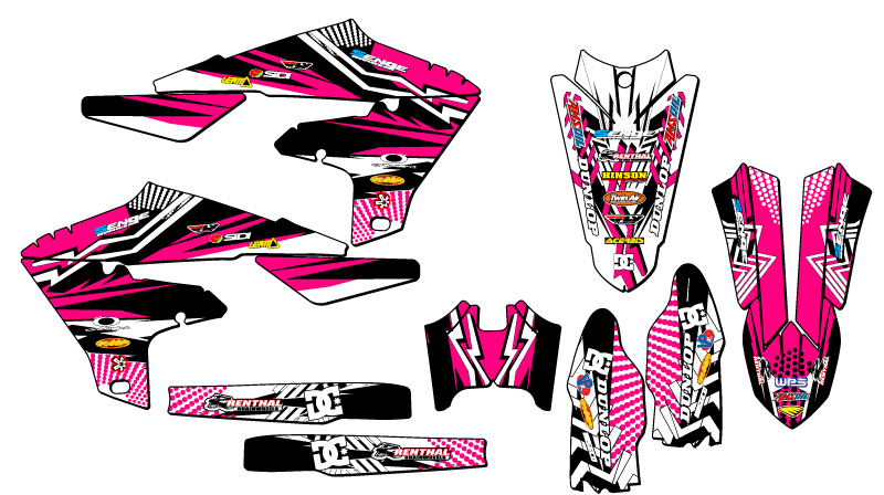 Kit de gráficos YZ 250 F 2019-2023 4 TIEMPOS MAYHEM Pink Senge compatible con - Imagen 2 de 10