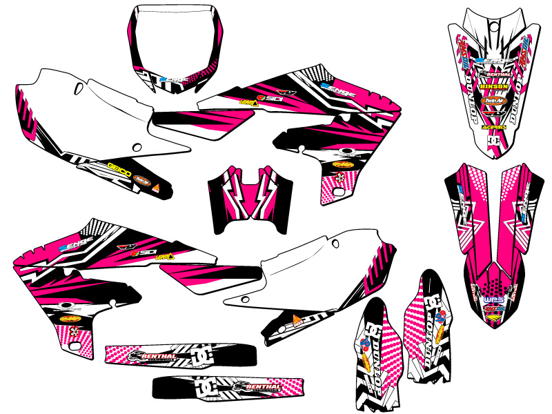 Kit de gráficos YZ 250 F 2019-2023 4 TIEMPOS MAYHEM Pink Senge compatible con - Imagen 5 de 10